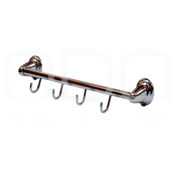 Аксесуар для рушника "Планка з гачками" 4 гачка-0