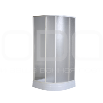 Душовий напівкруглий уголок ODA (полістирол 2-стулки) -1