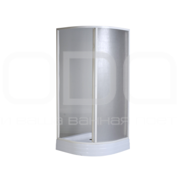 Душовий напівкруглий уголок ODA (полістирол 2-стулки) -2