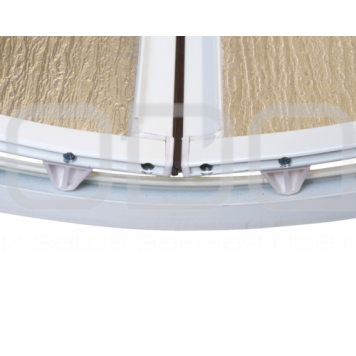 Душовий напівкруглий уголок ODA (полістирол 2-стулки) -3